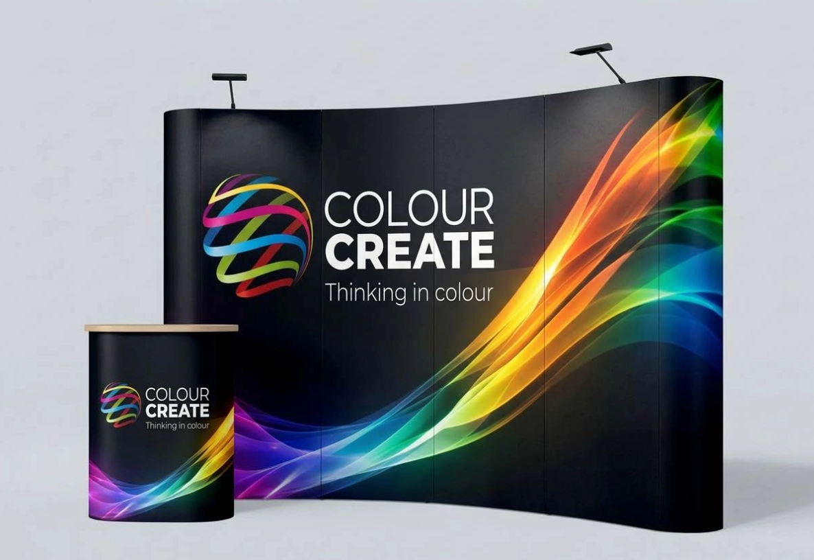 Curved Graphic Walls at Colour Create